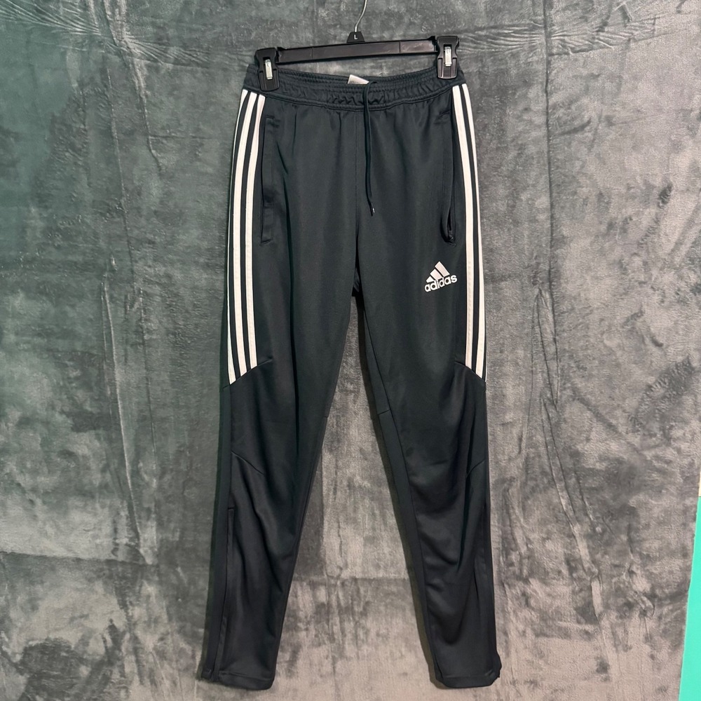 Adidas Track Pants Mens Small ClimaCool 3 Stripe black Running Workout